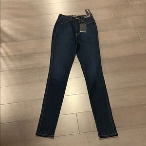 NEW HIGH WAIST SKINNY DARK JEANS